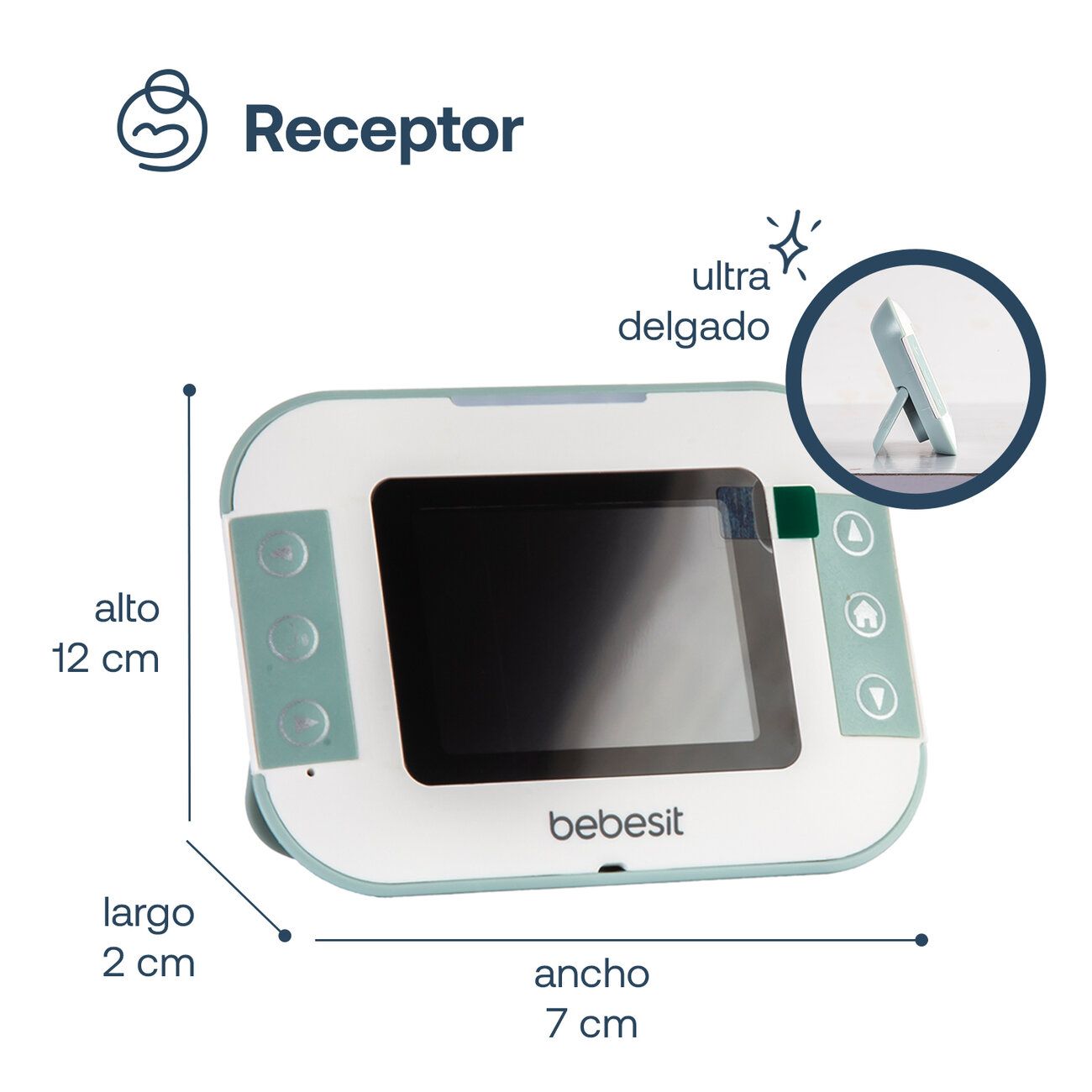 CAMARA MONITOR PORTATIL BEBE LCD 2.4 VISION NOCTURNA BEBESIT BEBESIT - 8