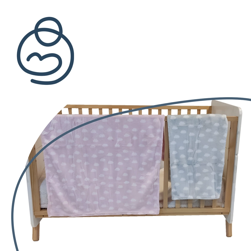 MANTAS BEBESIT ROSA BEBE HIPOALERGÉNICA 100X80 CM PACK X2 - 5