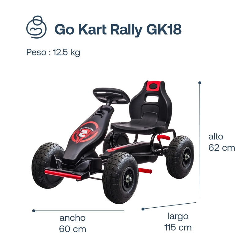 GO KART BEBESIT RALLY GK18 ROJO - 4