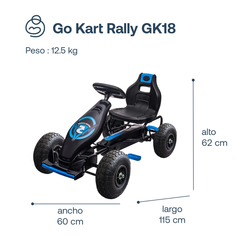 GO KART BEBESIT RALLY GK18 AZUL - 4