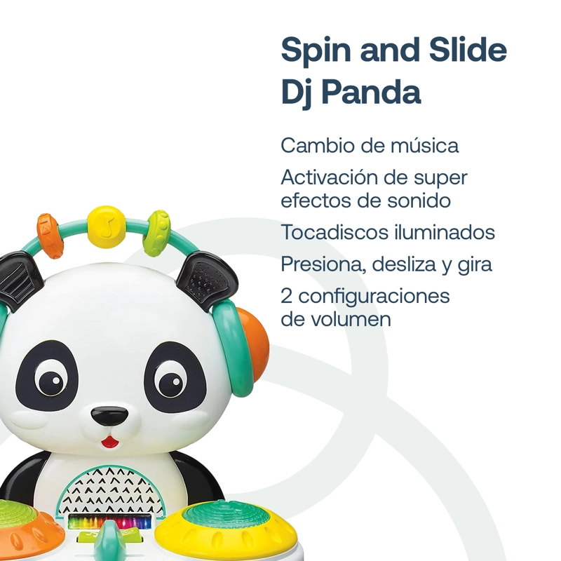 JUEGO MUSICAL INFANTINO SPIN & SLIDE DJ PANDA BLANCO - 2