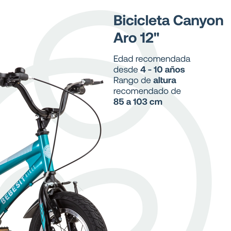 BICICLETA INFANTIL CANYON ARO 12 VERDE BEBESIT - 2
