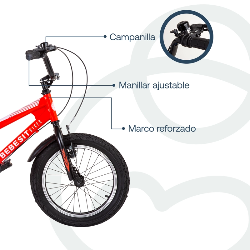 BICICLETA INFANTIL CANYON ARO 16 ROJO BEBESIT - 4