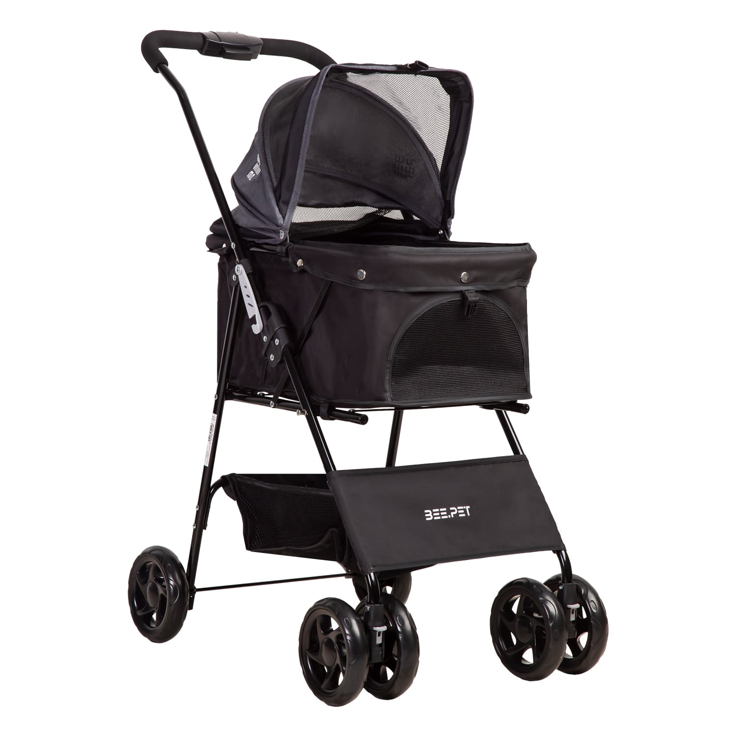 COCHE MASCOTAS PLEGABLE EASY PERRO GATO NEGRO BEEPET BEBESIT - 1