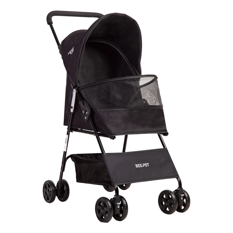 COCHE PERROS GATOS PLEGABLE LIGHT BEEPET BEBESIT NEGRO - 1