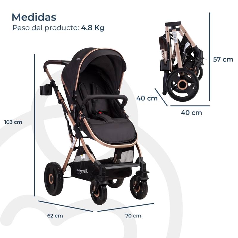 COCHE CUNA TRAVEL SYSTEM VOX GOLD BEBESIT - 8