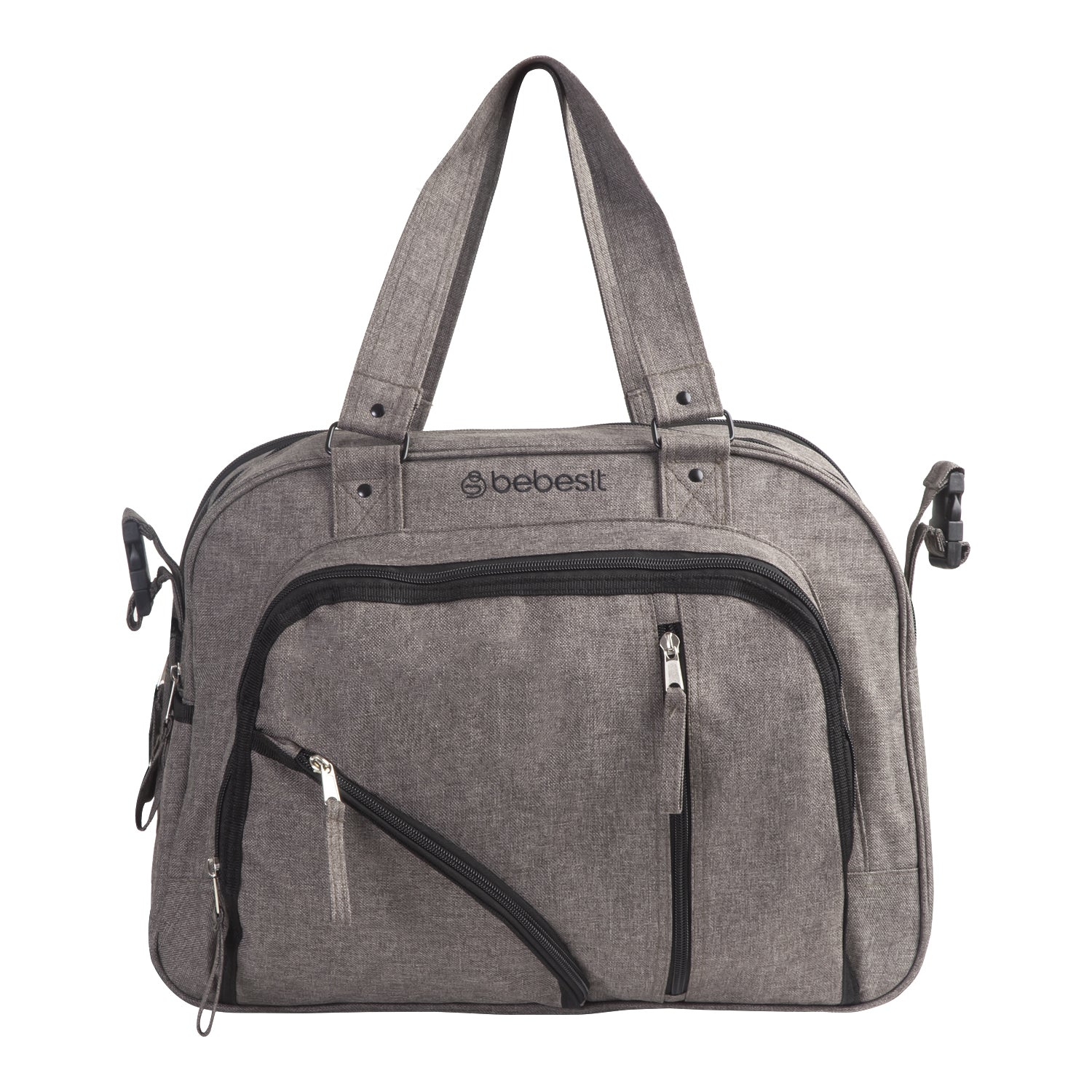 BOLSO MATERNAL MUDADOR PAÑALERA BEBESIT MELANGE - GRIS - 2