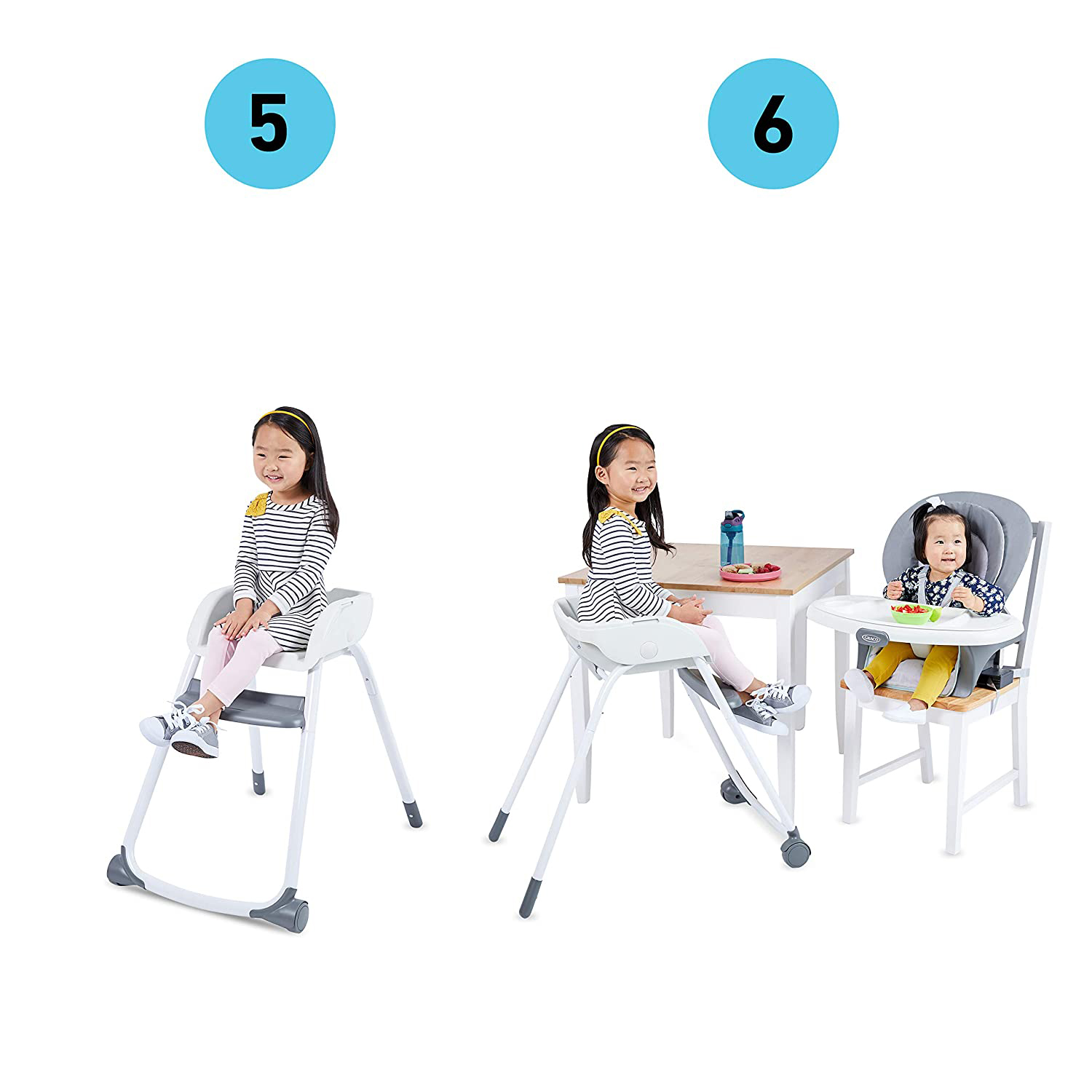 SILLA COMER GRACO MADE2GROW MONTY GRIS - 5