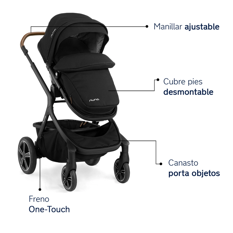 COCHE NUNA PASEO DEMI GROW CAVIAR NEGRO - 4