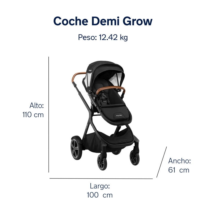 COCHE NUNA PASEO DEMI GROW CAVIAR NEGRO - 9