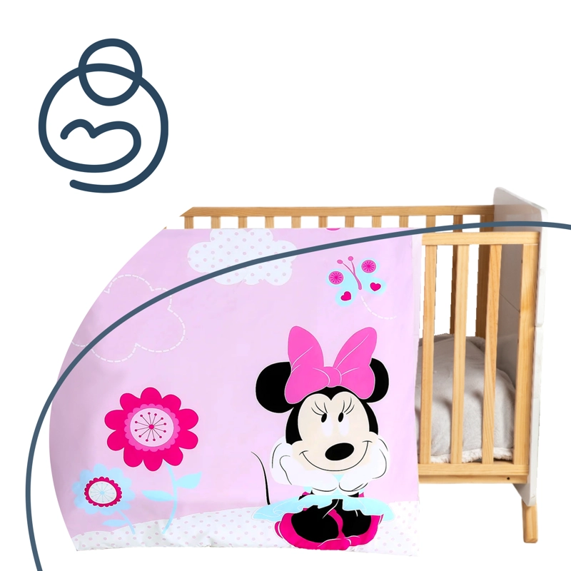 SET CUNA DISNEY MINNIE 100MN ALGODÓN ROSA - 5
