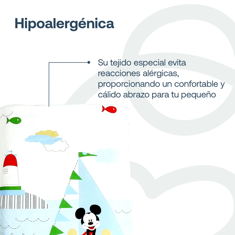 SET CUNA DISNEY MICKEY 100MKC ALGODÓN CELESTE - 3