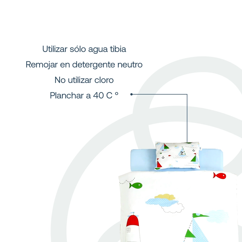 SET CUNA DISNEY MICKEY 100MKC ALGODÓN CELESTE - 6