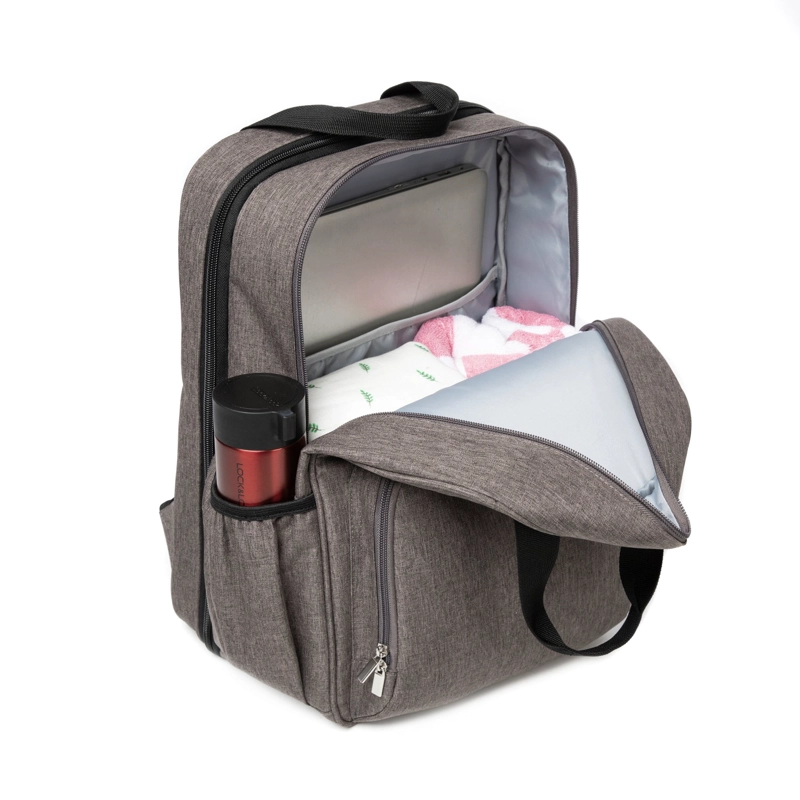 MOCHILA BEBESIT MATERNAL 3EN1 PAÑALERA CUNA Y MUDADOR GRIS - 4
