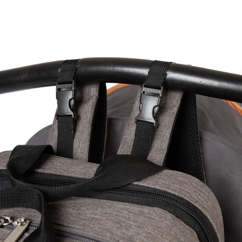 MOCHILA BEBESIT MATERNAL 3EN1 PAÑALERA CUNA Y MUDADOR GRIS - 5