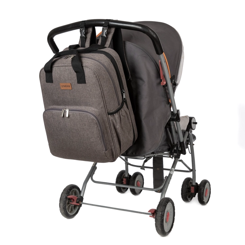 MOCHILA BEBESIT MATERNAL 3EN1 PAÑALERA CUNA Y MUDADOR GRIS - 6