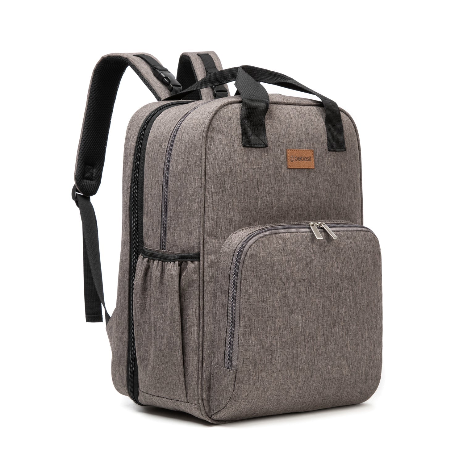 MOCHILA BEBESIT MATERNAL 3EN1 PAÑALERA CUNA Y MUDADOR GRIS - 7