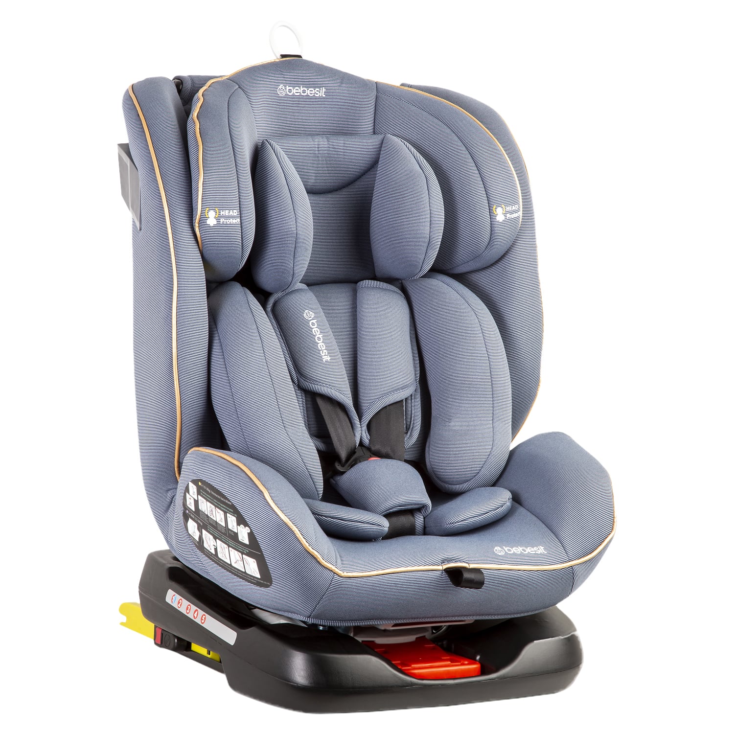 SILLA DE AUTO CONVERTIBLE SUPRA 360° AZUL CLARO BEBESIT - 1