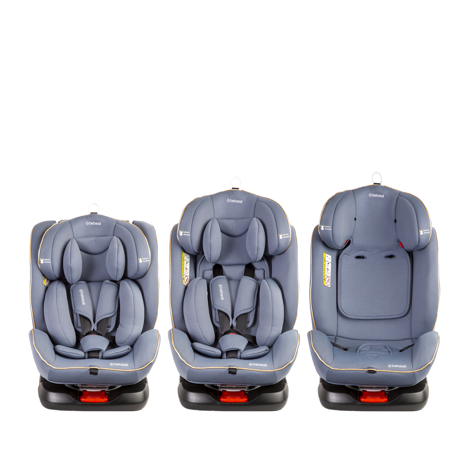 SILLA DE AUTO CONVERTIBLE SUPRA 360° AZUL CLARO BEBESIT - 4