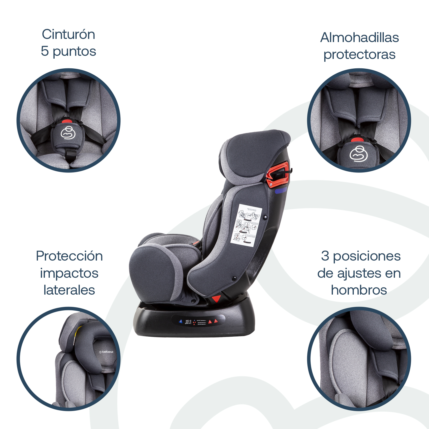 SILLA AUTO BEBESIT ORBIT LX GRIS - 4
