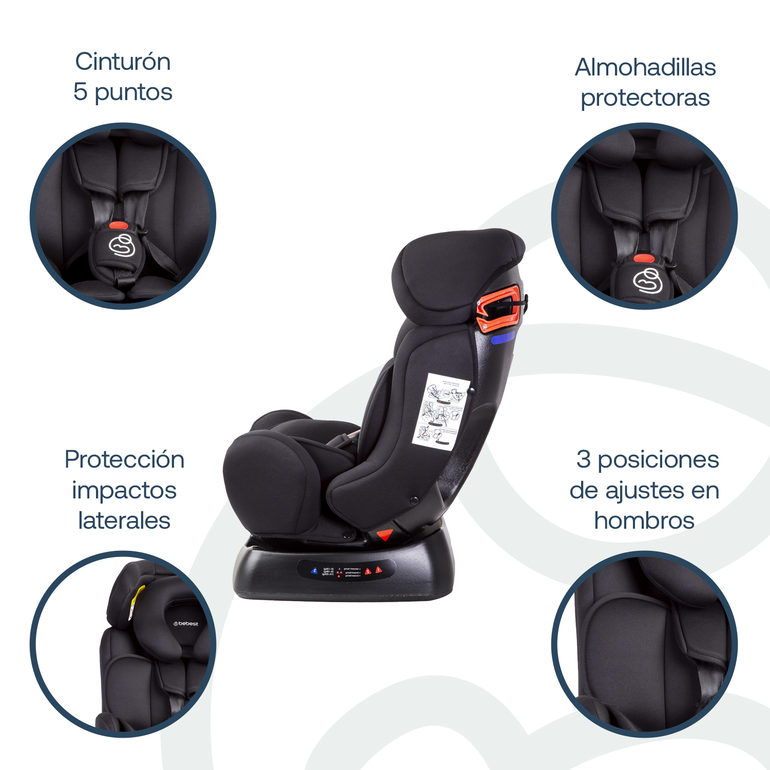 SILLA AUTO BEBESIT ORBIT LX NEGRO - 4