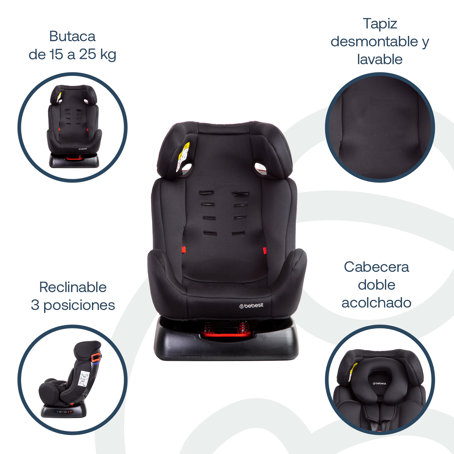 SILLA AUTO BEBESIT ORBIT LX NEGRO - 5