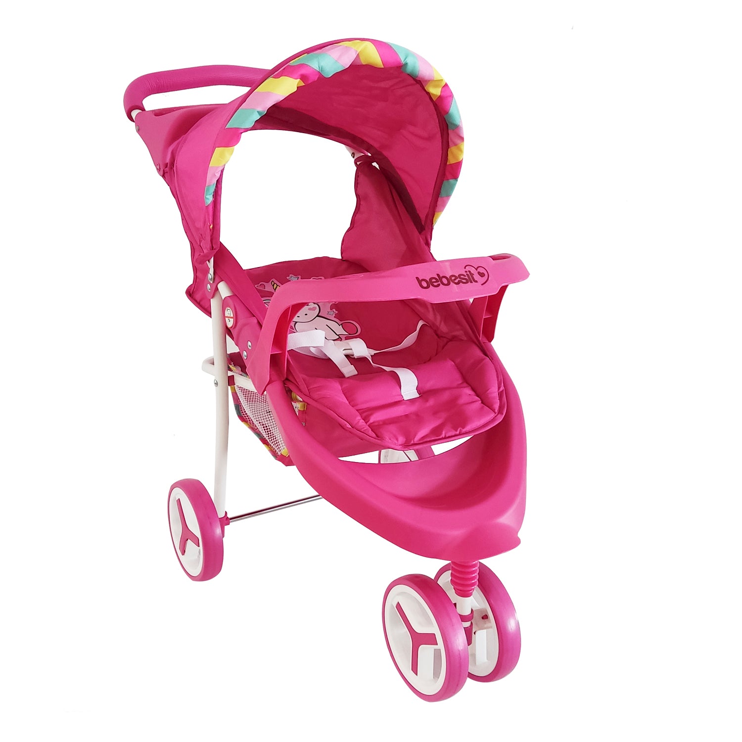 COCHE DE JUGUETE PARA MUÑECA JOGGER UNICORNIO BEBESIT - 1