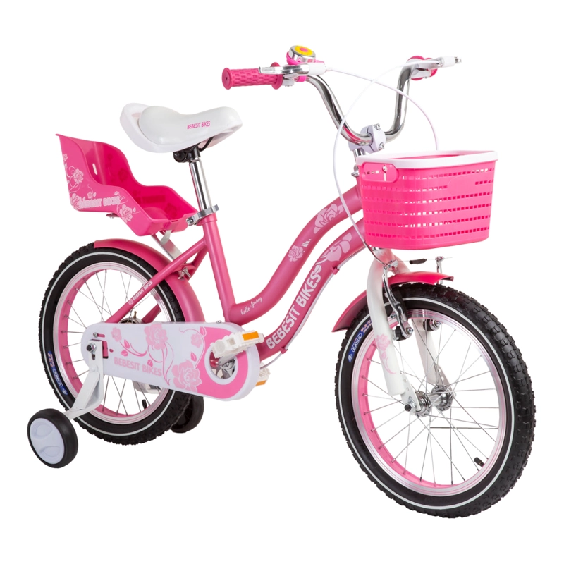 BICICLETA INFANTIL QUEEN ARO 16 ROSADA BEBESIT - 1