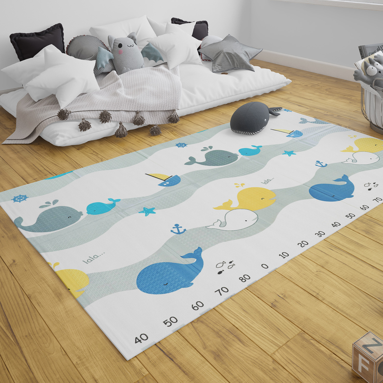 ALFOMBRA BEBESIT ANTIGOLPES PLEGABLE 180X120 OSO Y OCEANO MULTICOLOR - 7