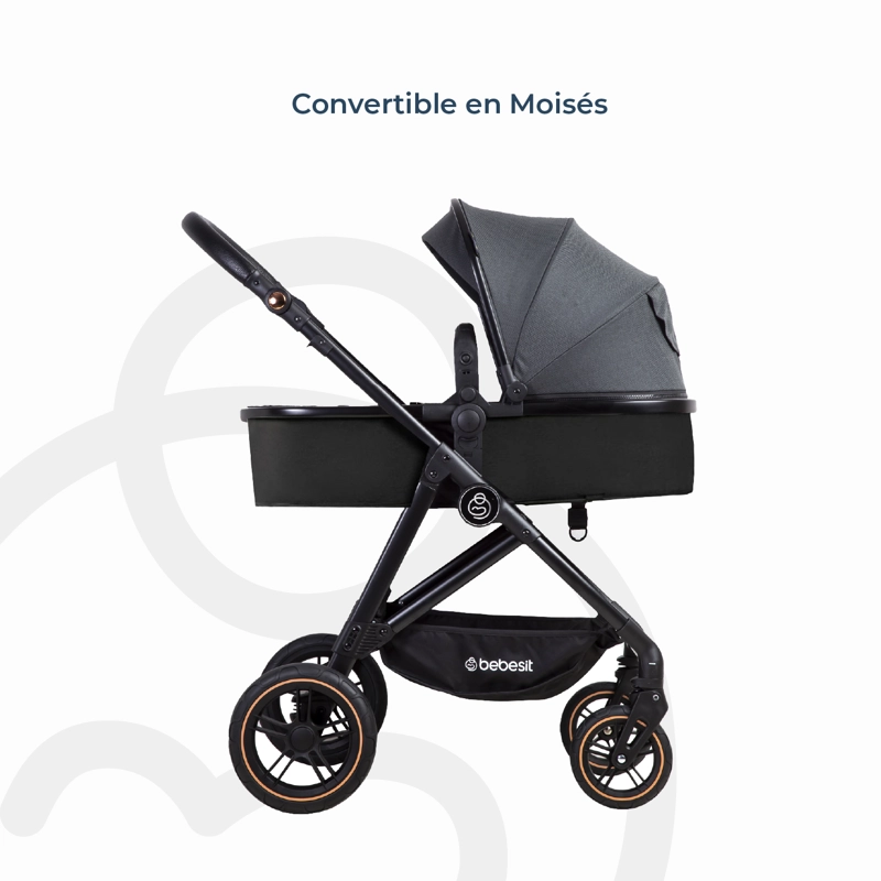 COCHE CUNA PASEO STREET GRIS BEBESIT - 9
