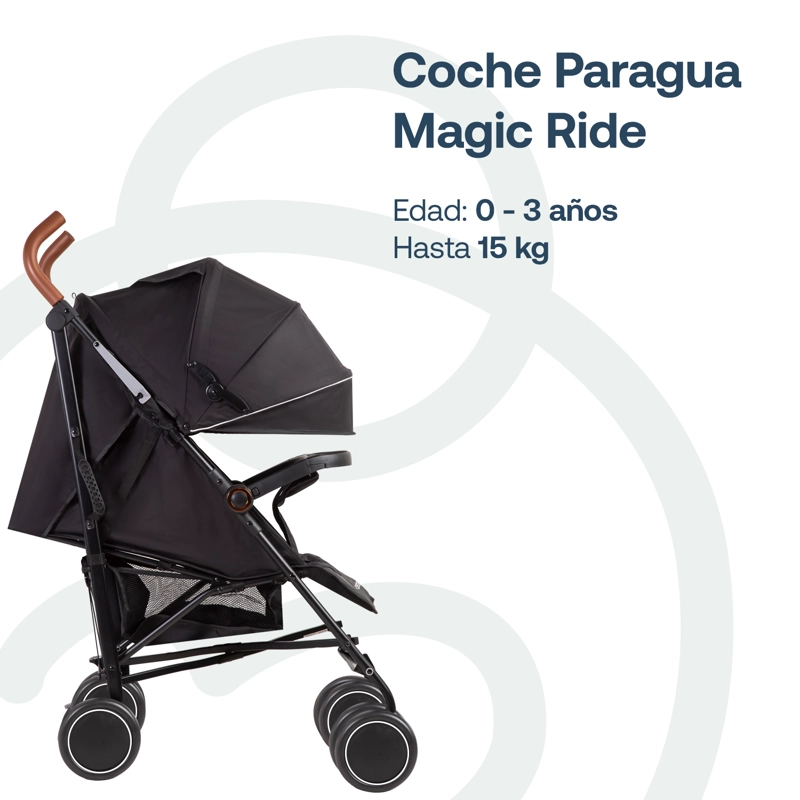 COCHE BEBESIT PARAGUA MAGIC RIDE NEGRO - 3