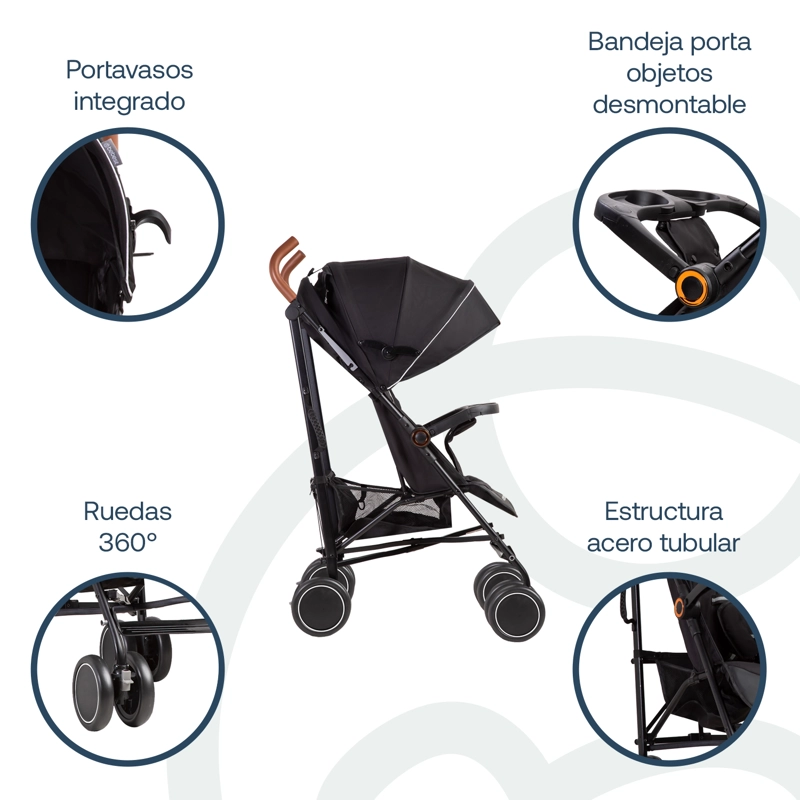 COCHE BEBESIT PARAGUA MAGIC RIDE NEGRO - 4