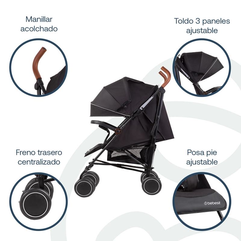 COCHE BEBESIT PARAGUA MAGIC RIDE NEGRO - 5