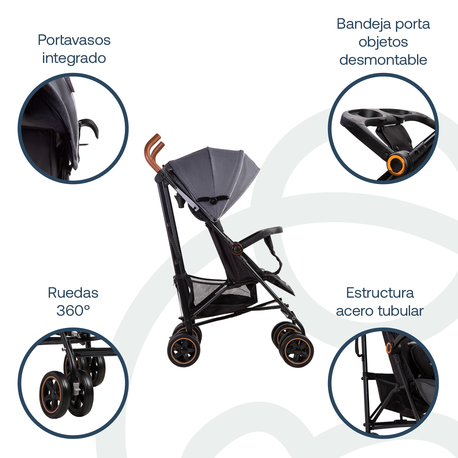 COCHE BEBESIT PARAGUA MAGIC RIDE GRIS - 3