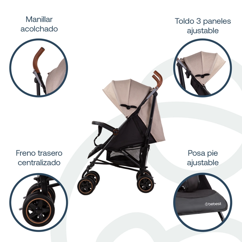 COCHE BEBESIT PARAGUA MAGIC RIDE BEIGE - 2