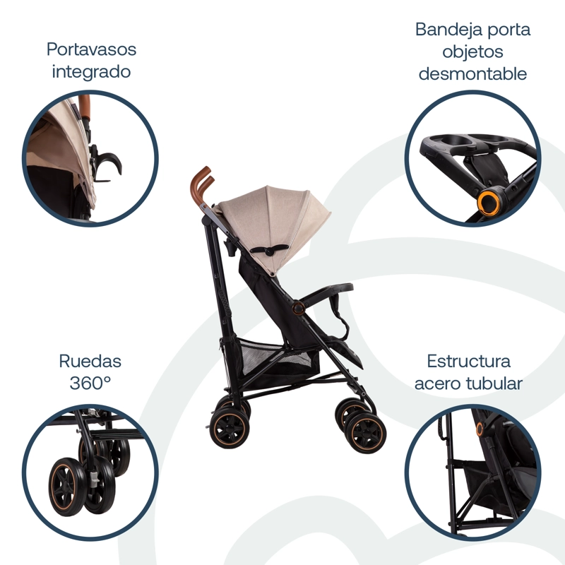 COCHE BEBESIT PARAGUA MAGIC RIDE BEIGE - 3