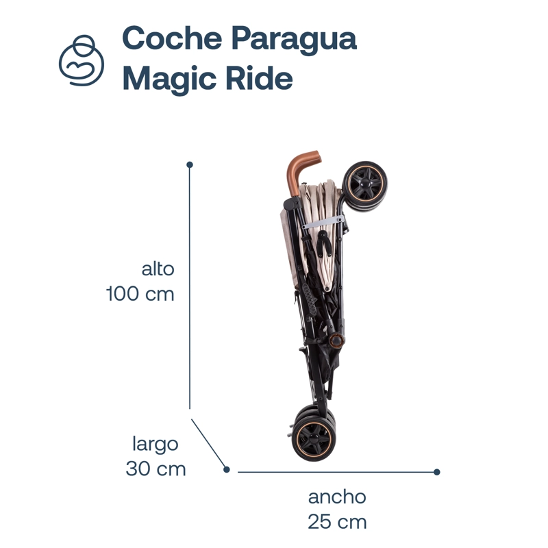 COCHE BEBESIT PARAGUA MAGIC RIDE BEIGE - 7