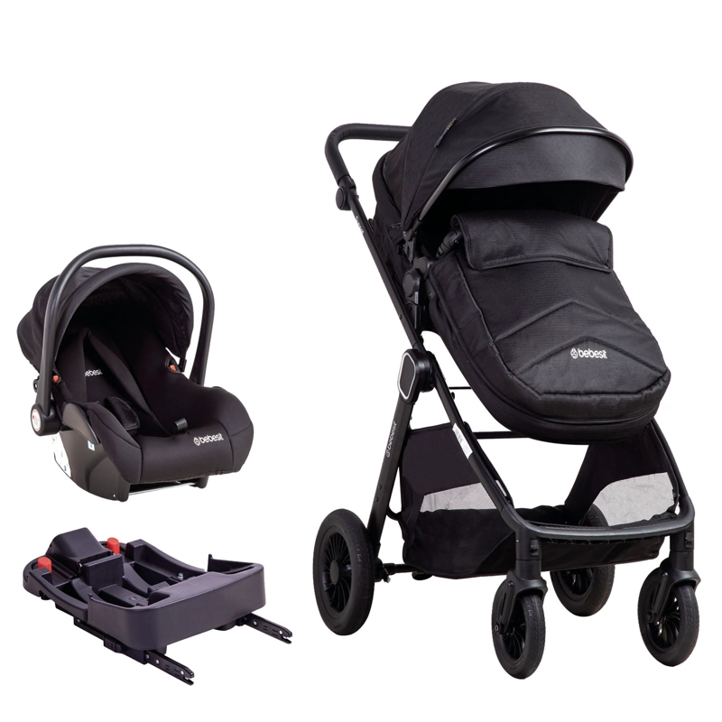 COCHE CUNA TRAVEL SYSTEM ISOFIX SUNSET PREMIUM NEGRO BEBESIT - 2