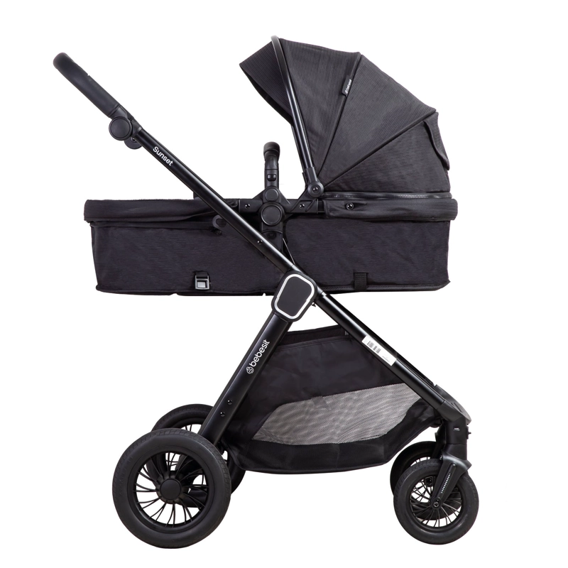 COCHE CUNA TRAVEL SYSTEM ISOFIX SUNSET PREMIUM NEGRO BEBESIT - 4