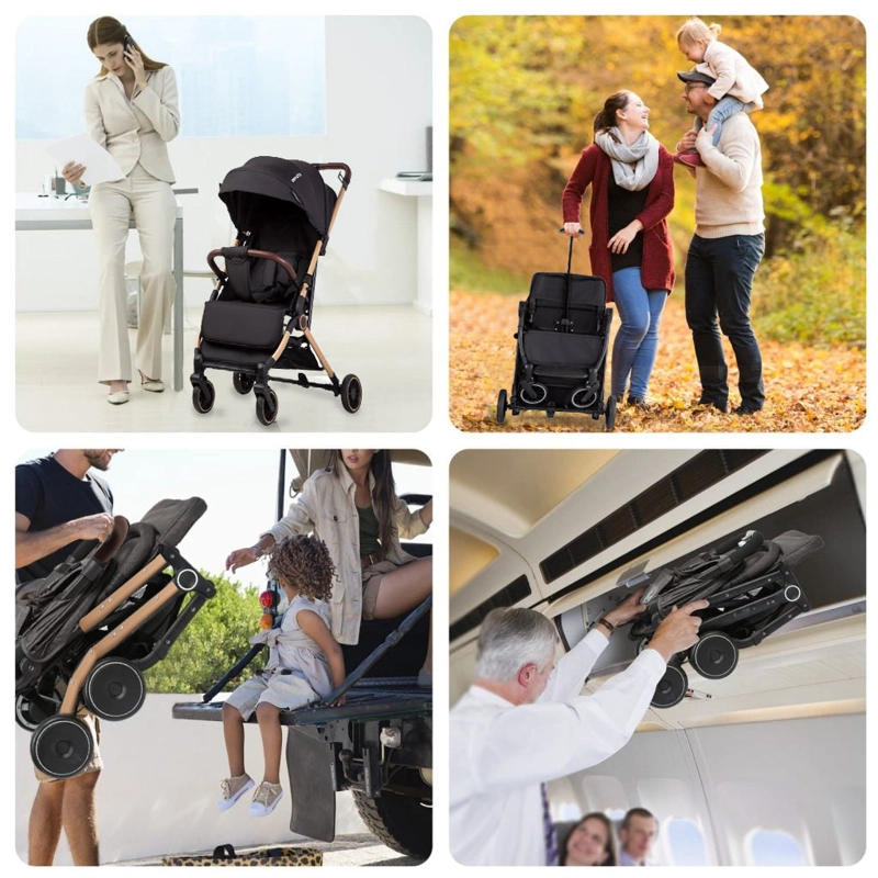 COCHE MALETA COMPACTO TRAVEL SYSTEM SOHO NEGRO BEBESIT - 8