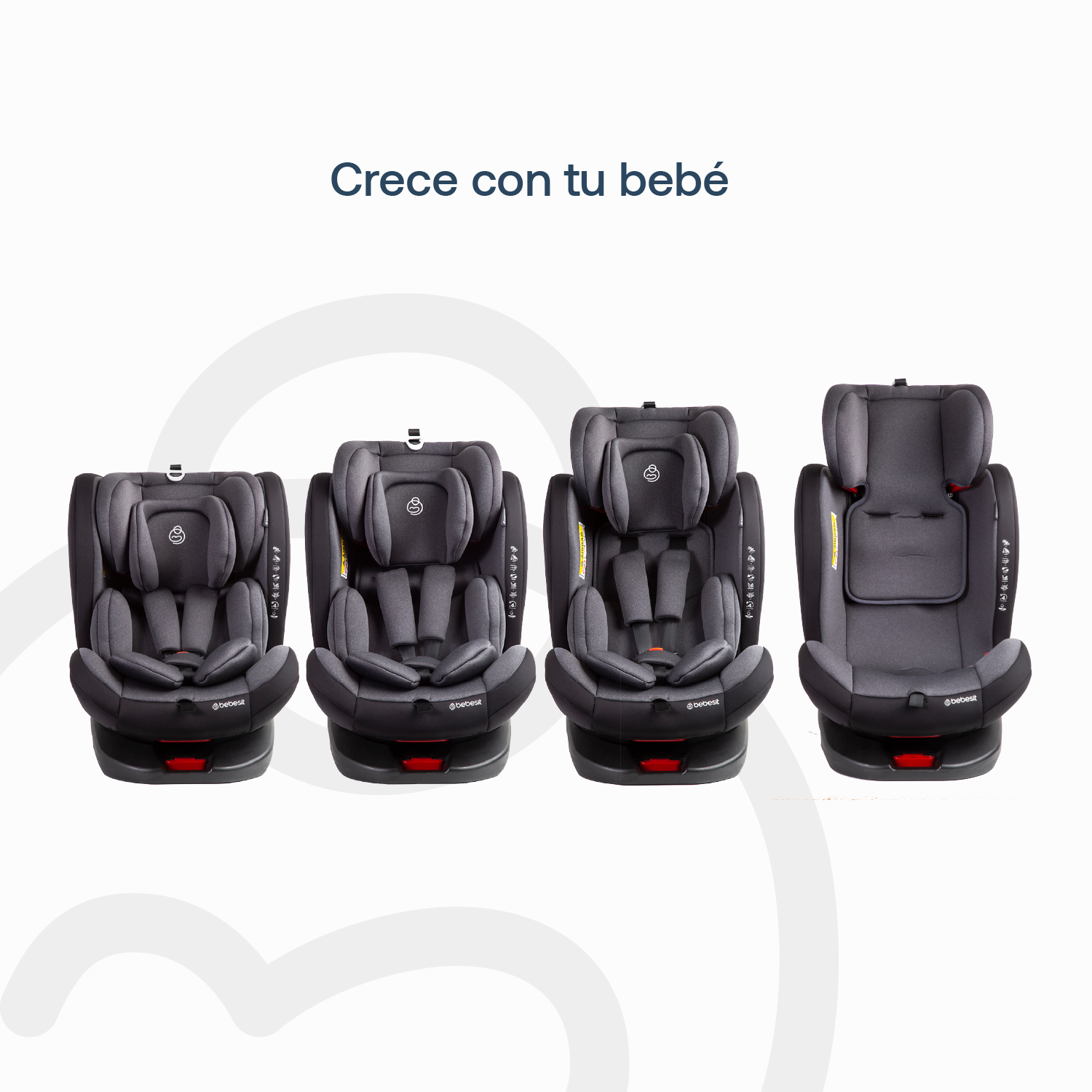 SILLA AUTO BEBESIT SATURN DARK GREY GRIS - 6