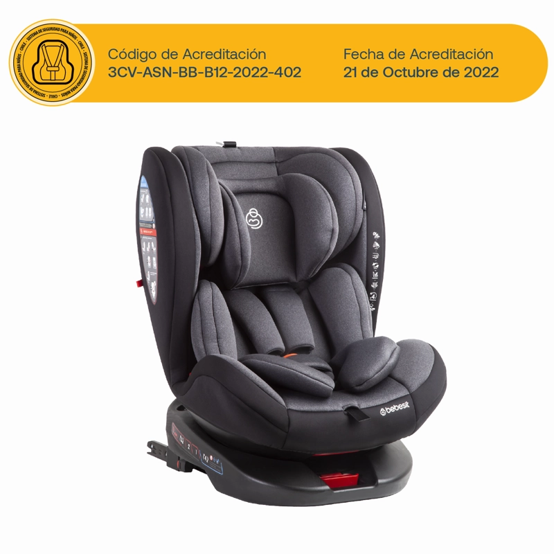 SILLA AUTO BEBESIT SATURN DARK GREY GRIS - 9