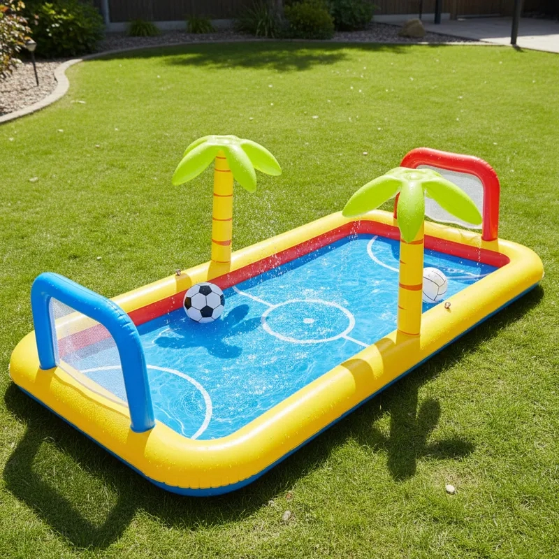 PISCINA BEBESIT CENTRO DE JUEGOS FUTBOL VOLEY MULTICANCHA BE SPLASH 39X25 CM - 2