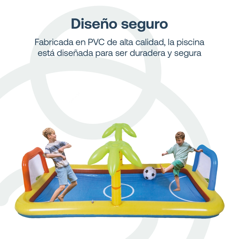 PISCINA BEBESIT CENTRO DE JUEGOS FUTBOL VOLEY MULTICANCHA BE SPLASH 39X25 CM - 4
