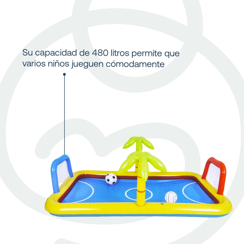 PISCINA BEBESIT CENTRO DE JUEGOS FUTBOL VOLEY MULTICANCHA BE SPLASH 39X25 CM - 5