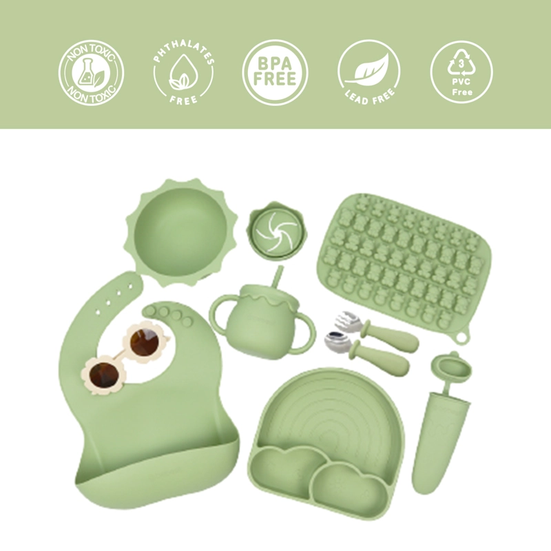SET BEBESIT ALIMENTACIÓN SUMMER SILICONA VERDE - 8