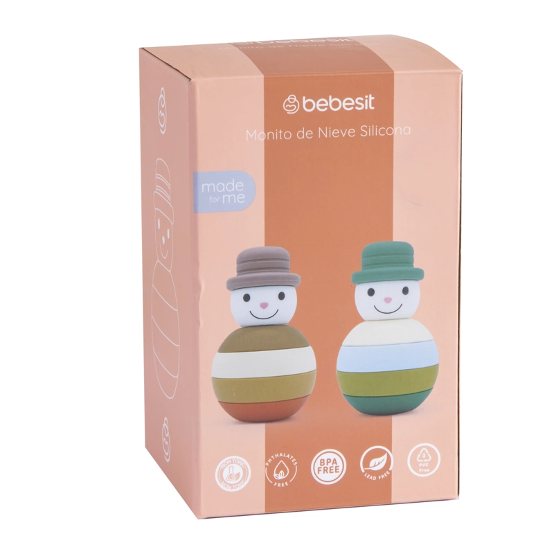 MUÑECO BEBESIT JUGUETE NIEVE MONTESSORI SILICONA VERDE - 4