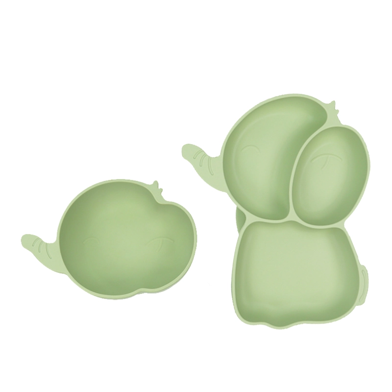 SET BEBESIT ALIMENTACIÓN ELEFANTE SILICONA VERDE - 2