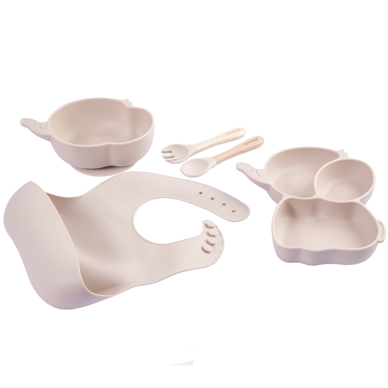 SET BEBESIT ALIMENTACIÓN ELEFANTE SILICONA BEIGE - 2