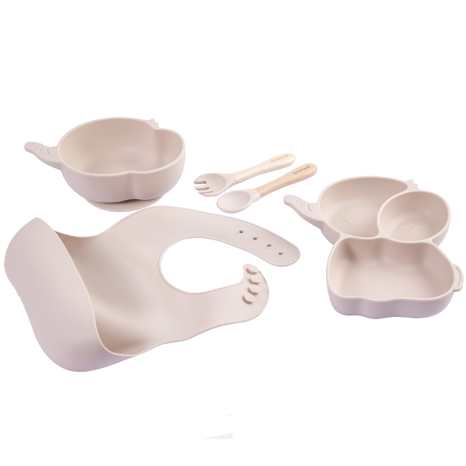 SET BEBESIT ALIMENTACIÓN ELEFANTE SILICONA BEIGE - 2